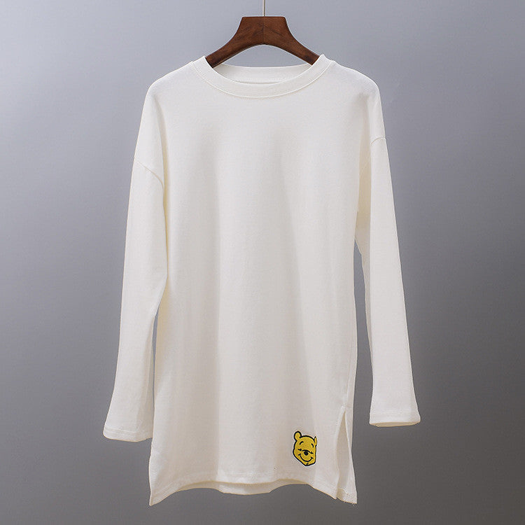 Maglia manica lunga ricami cartoon