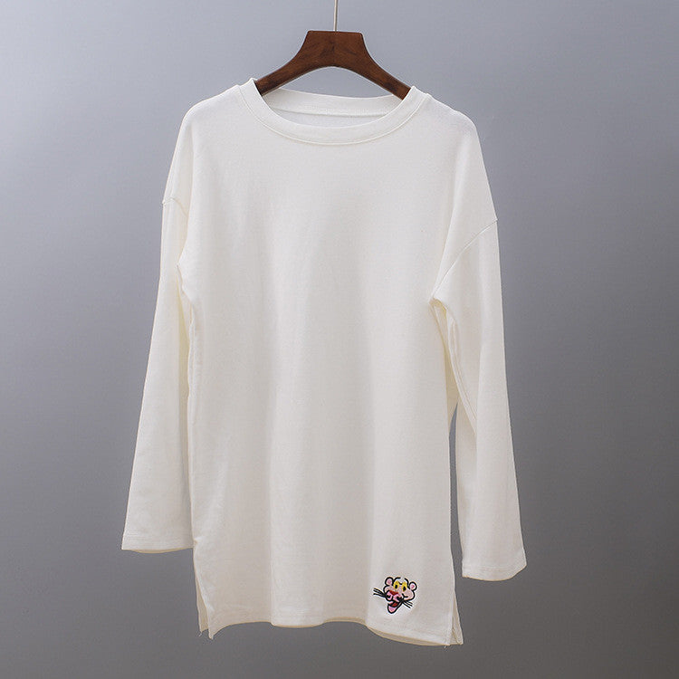 Maglia manica lunga ricami cartoon