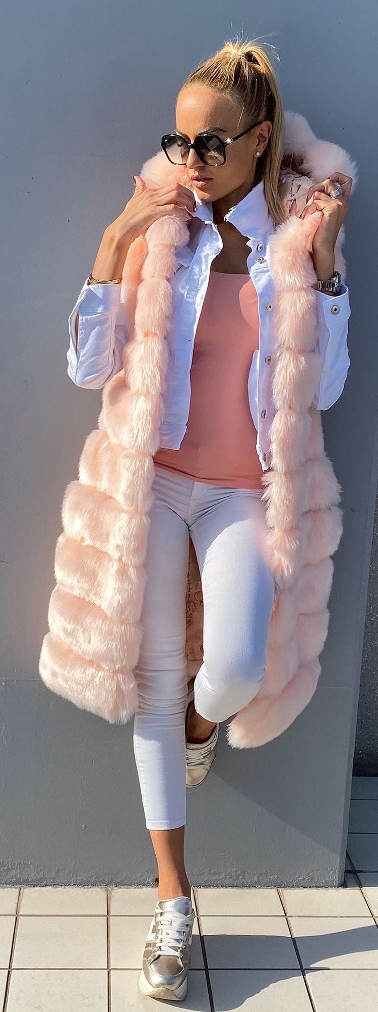 Smanicato ecopelliccia Pissy