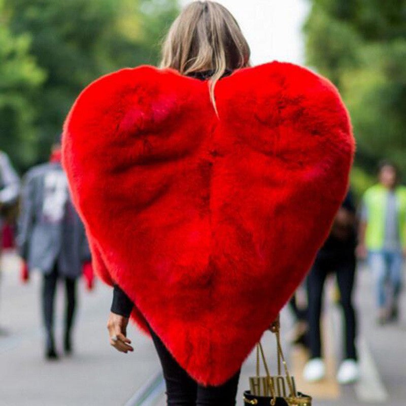 Pelliccia cuore rosso