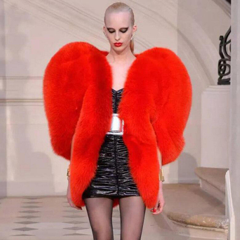 Pelliccia cuore rosso