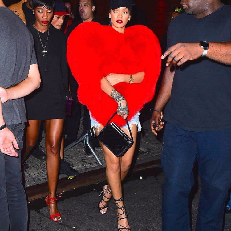 Pelliccia cuore rosso