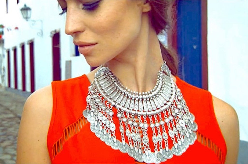 Collana Gipsy Warrior Long dettaglio monete — Dream Shop