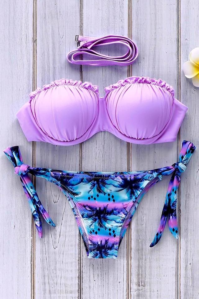 Bikini Palme top viola