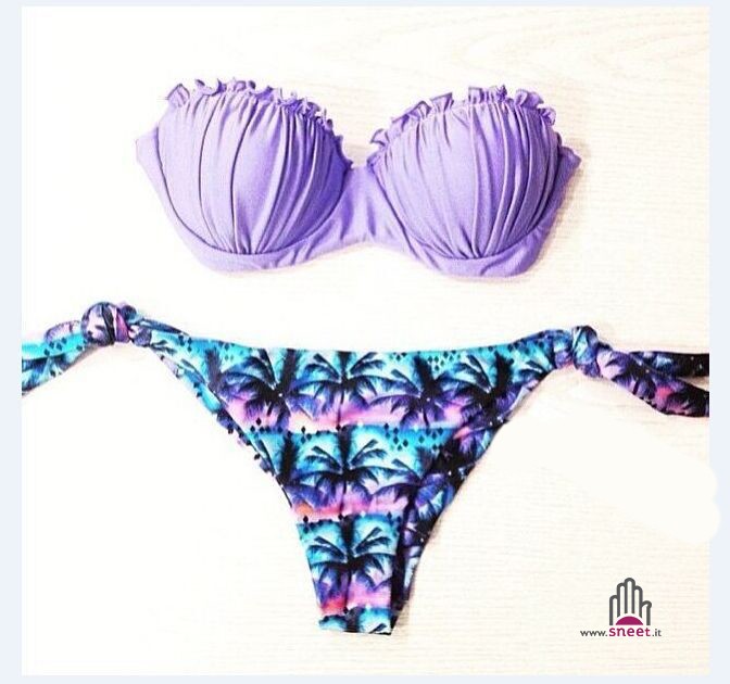 Bikini Palme top viola
