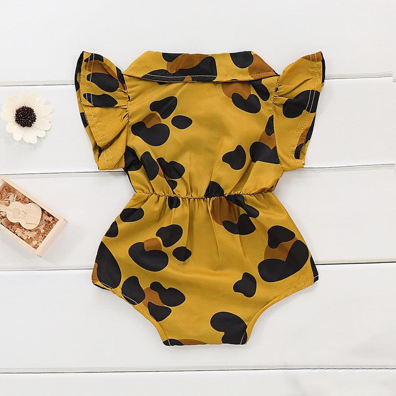 Body scamiciato leopard baby