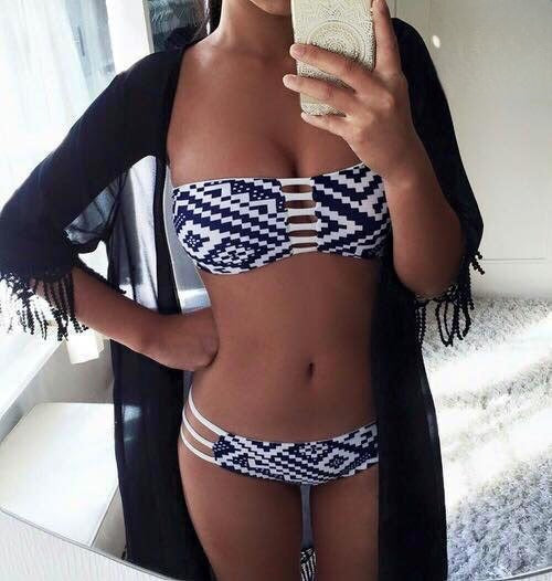 Bikini atzech White-blue gallery XS-L — Dream Shop