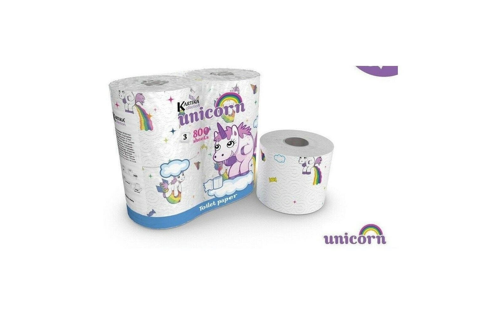 Carta igienica unicorni