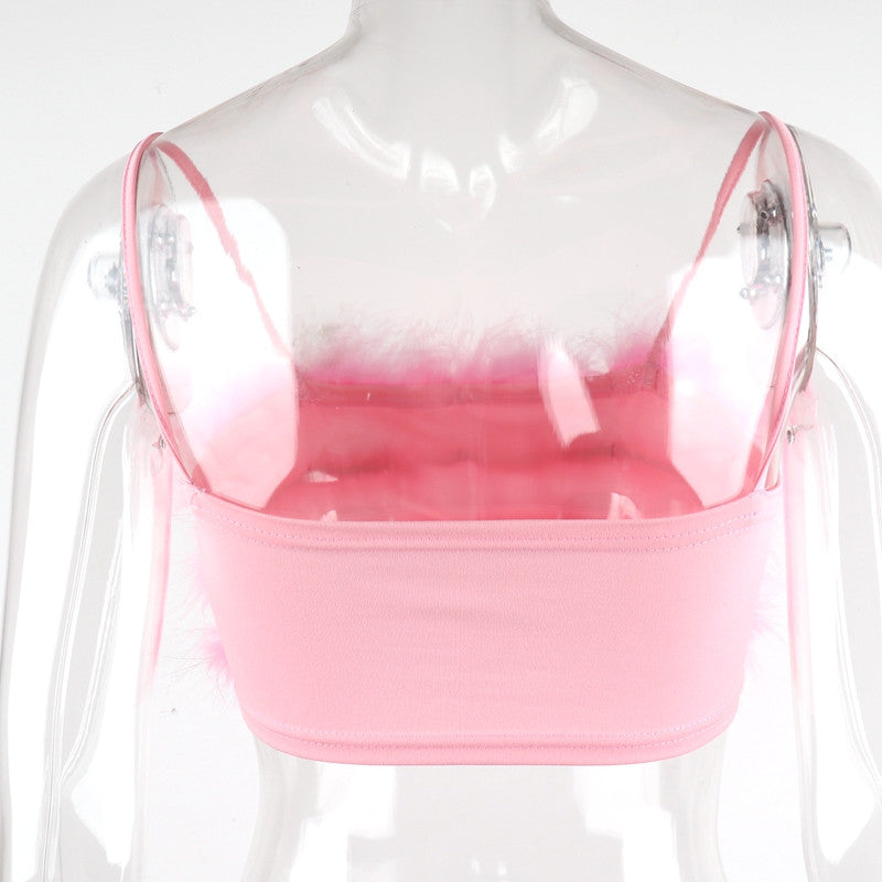 Top fascia piume struzzo