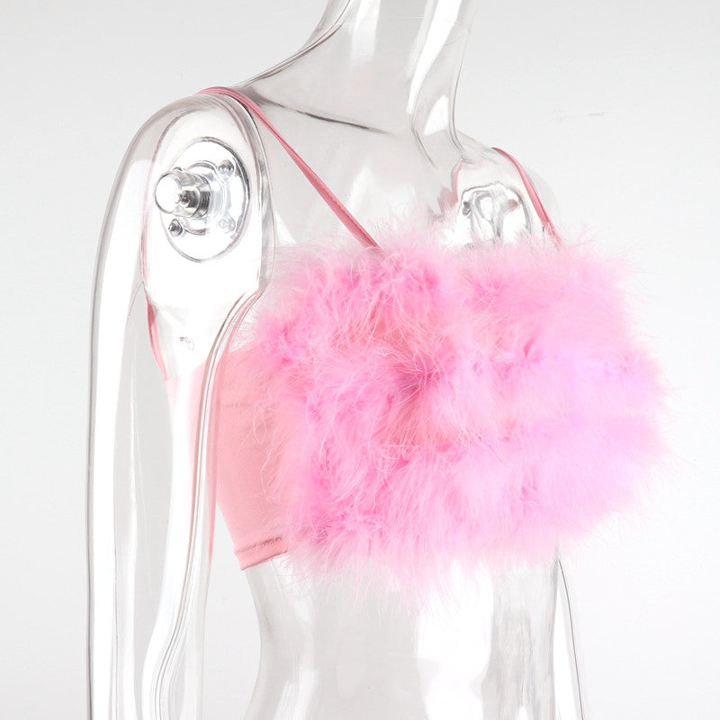 Top fascia piume struzzo