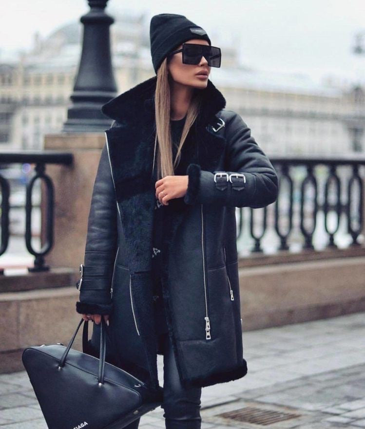 Parka lungo ecopelle