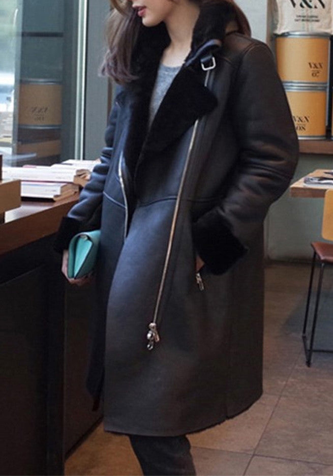 Parka lungo ecopelle