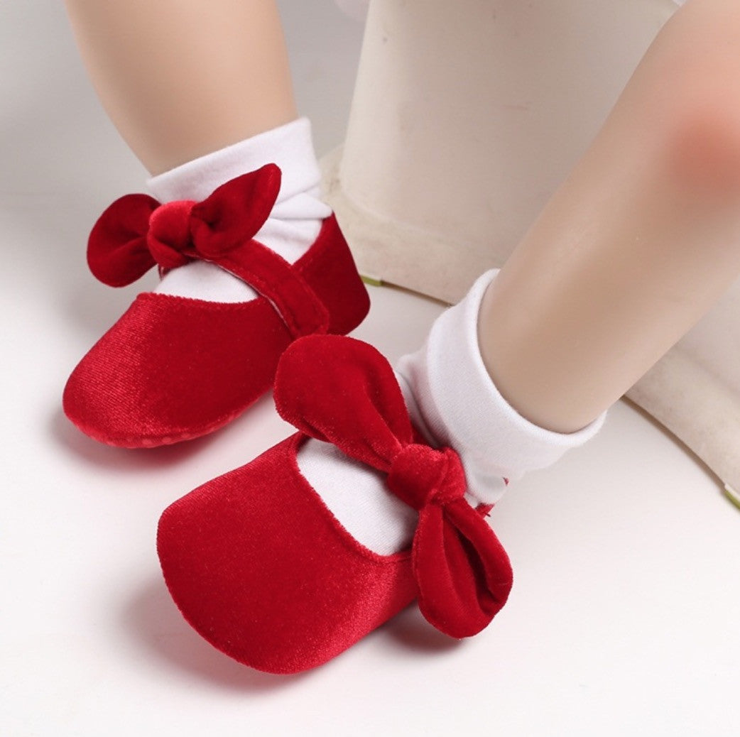 Scarpette e fascia velluto Baby