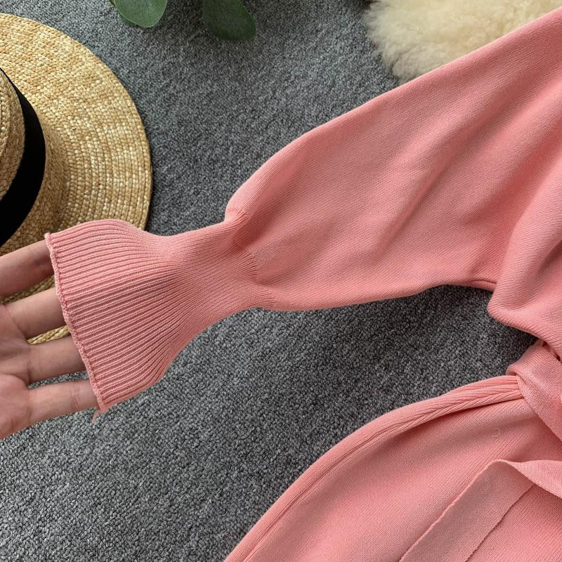 Dress in maglia bicolore