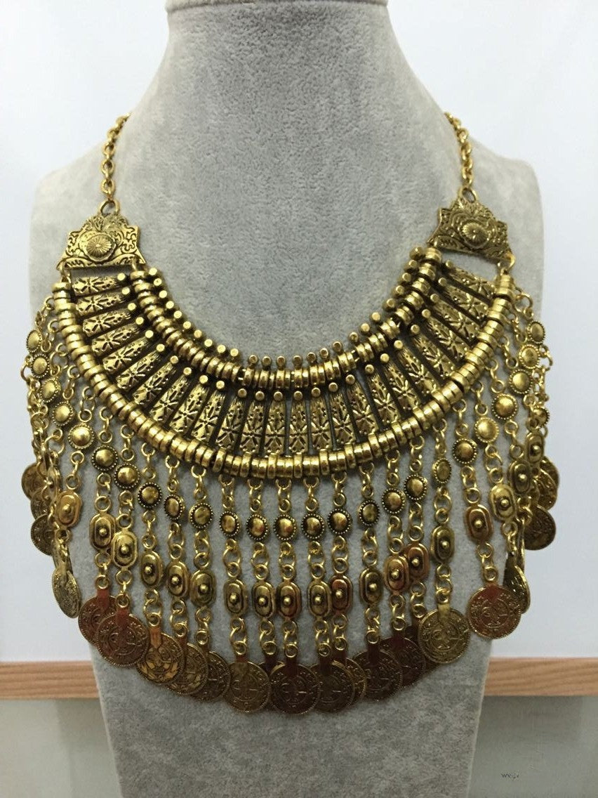 Collana Gipsy Warrior Long Oro vista laterale | Dream Shop