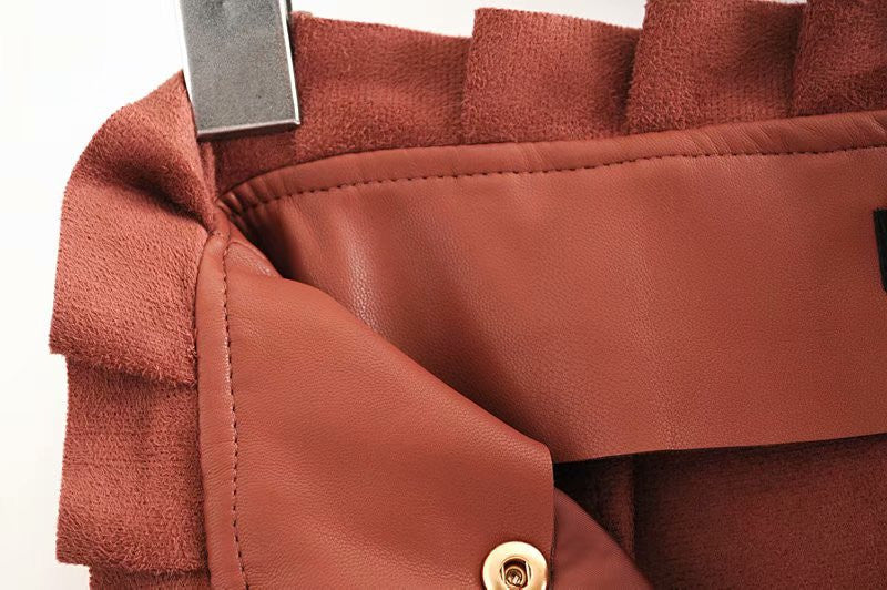 Gonna ecopelle plisse Irina