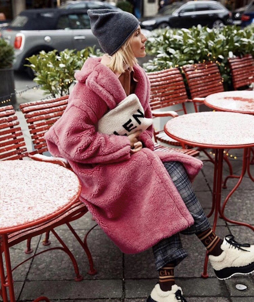 Maxi cappotto peluches