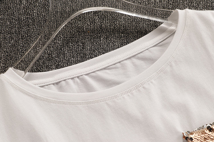 Completo pailettes rosa Wanda