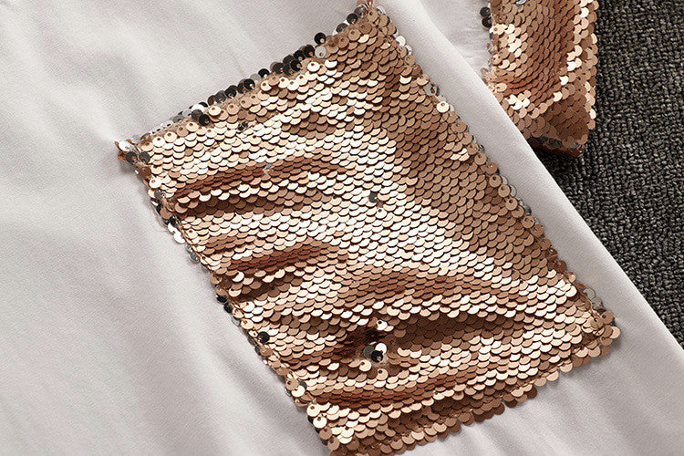 Completo pailettes rosa Wanda