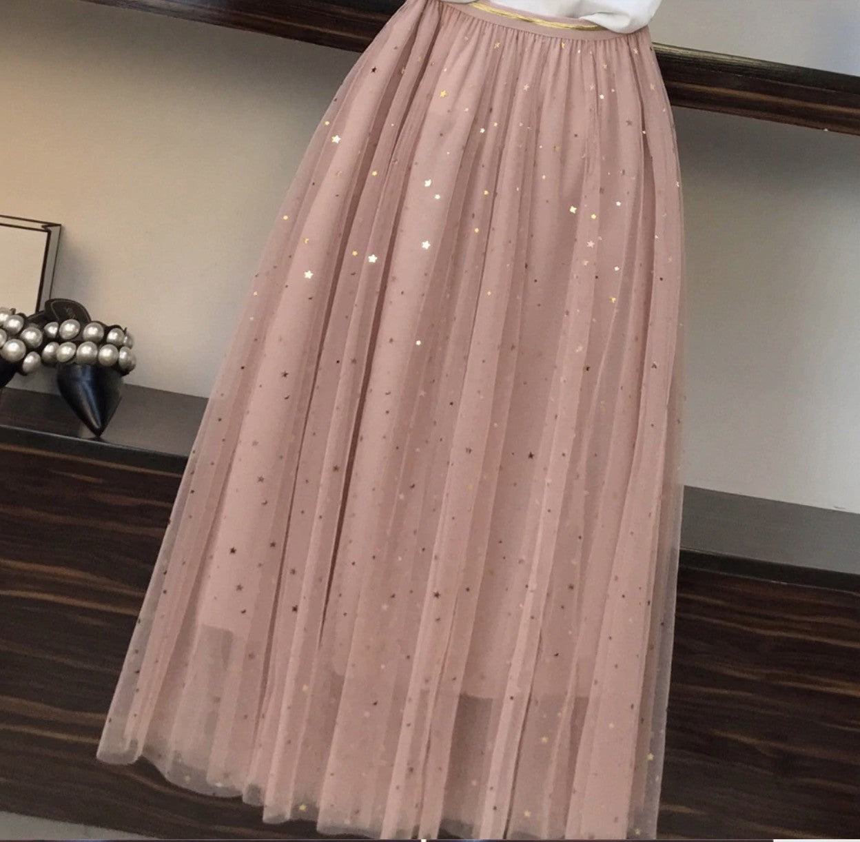 Completo pailettes rosa Wanda