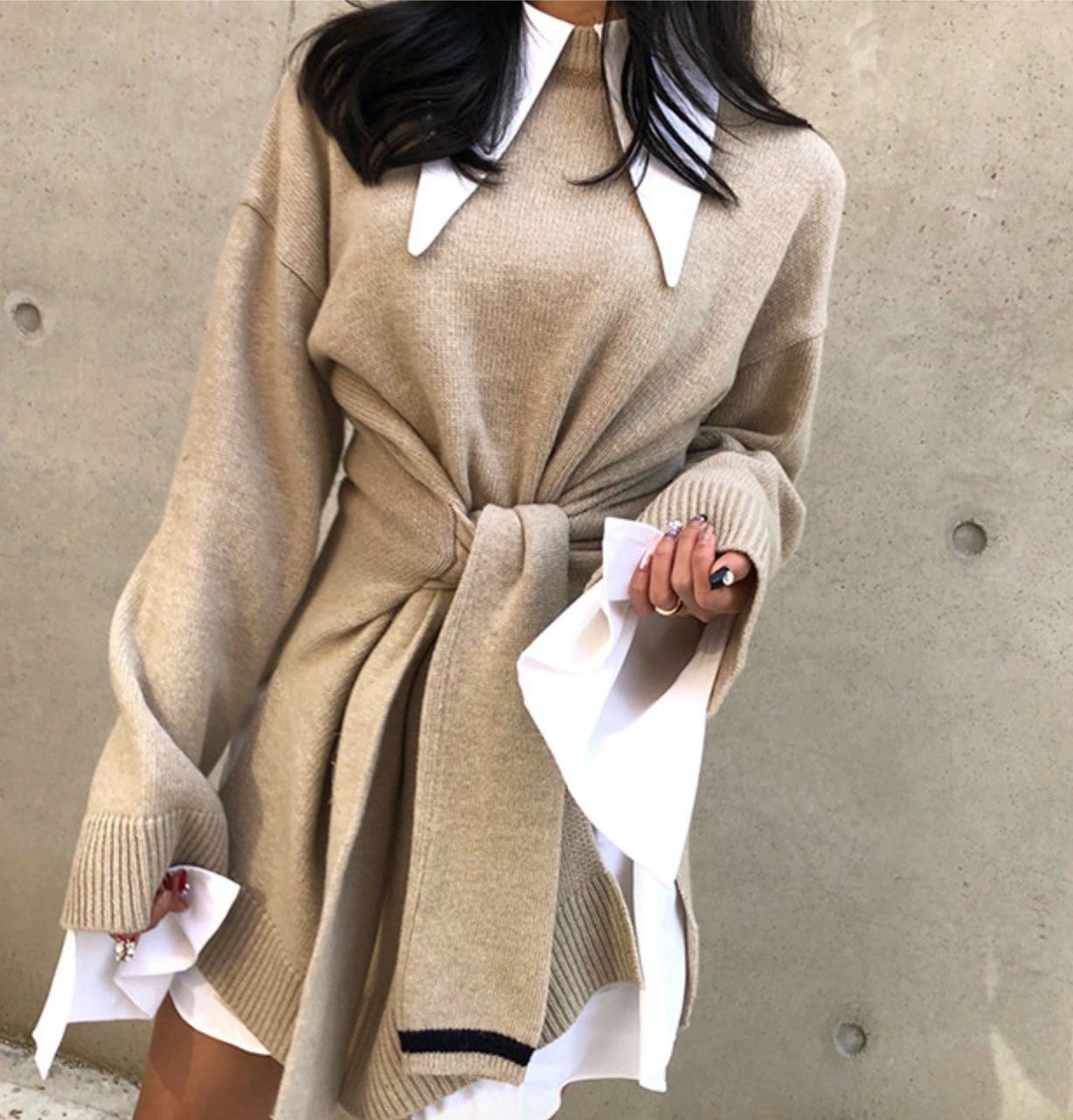 Camicia bianca maxi punte