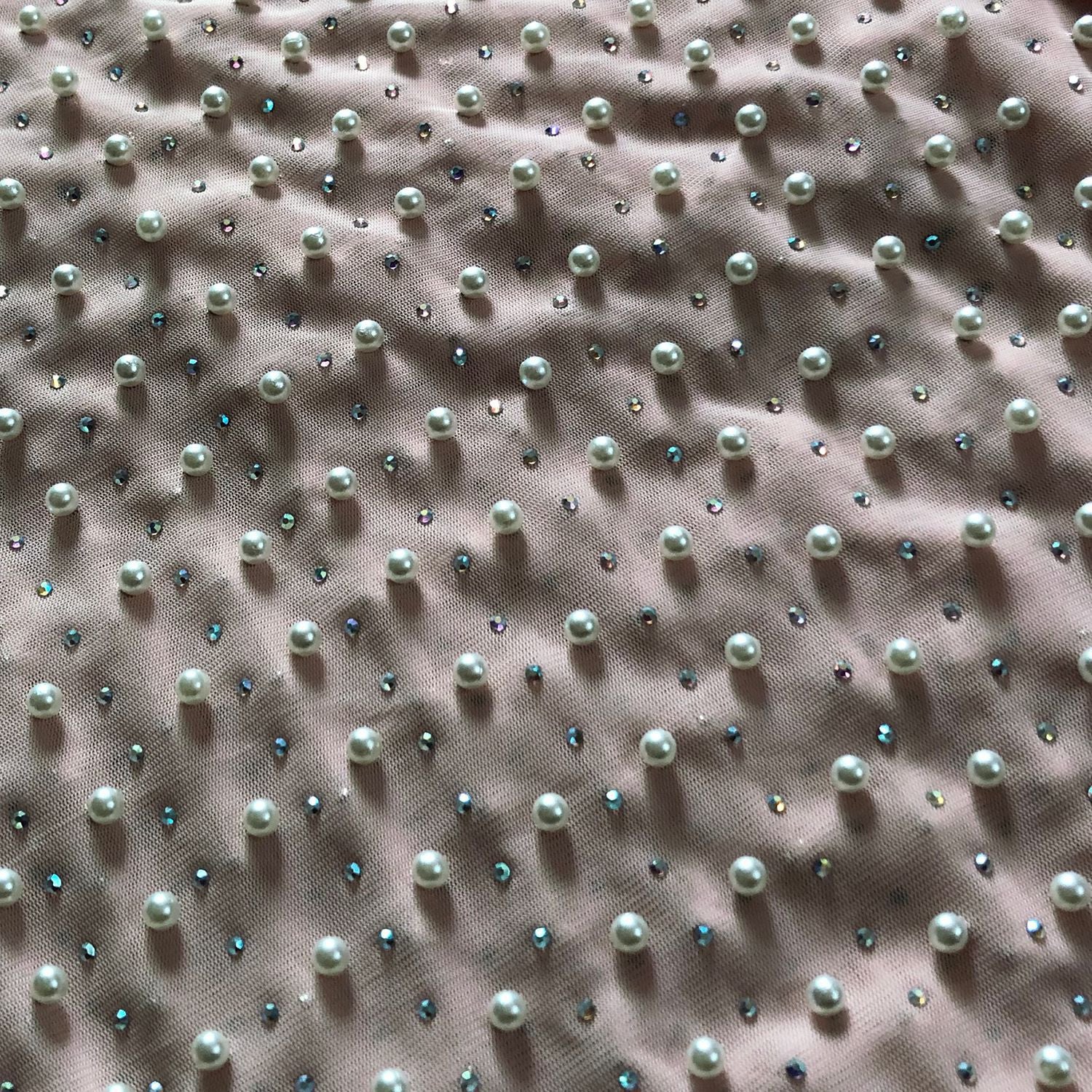 Maglia perle e strass Dephany