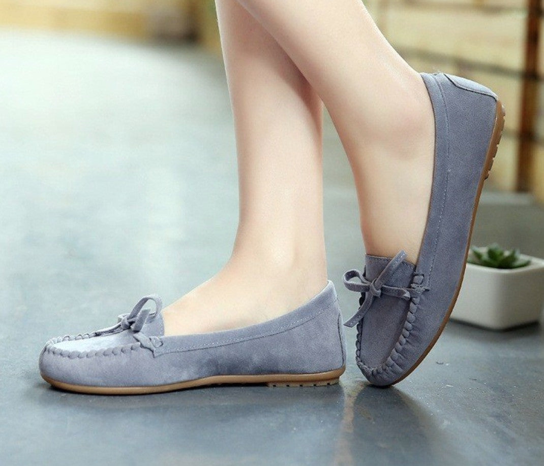 Mocassini scamosciati donna