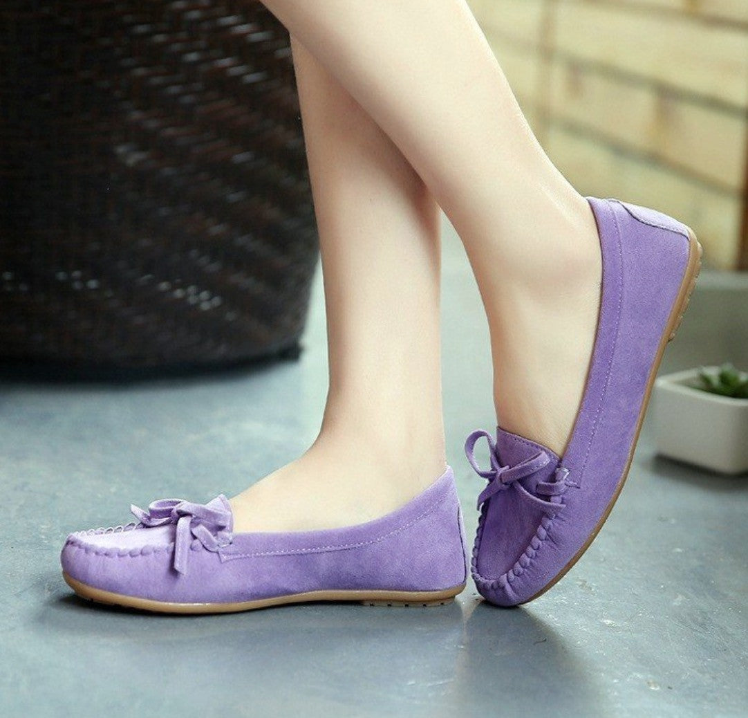 Mocassini scamosciati donna