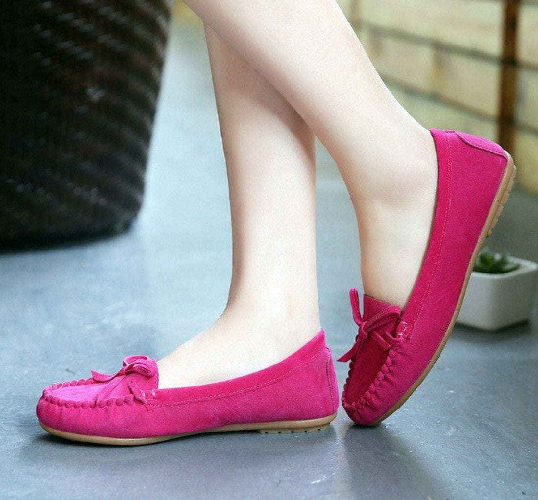 Mocassini scamosciati donna