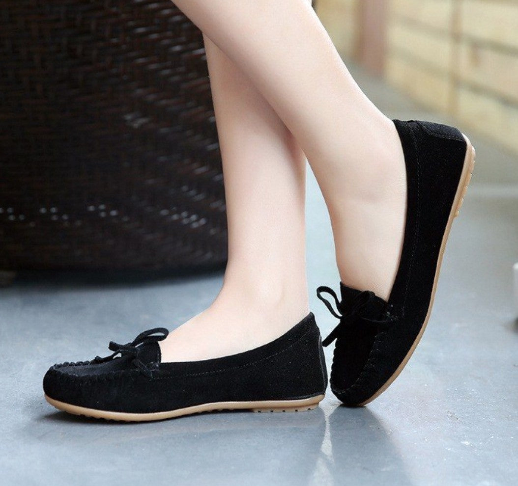 Mocassini scamosciati donna