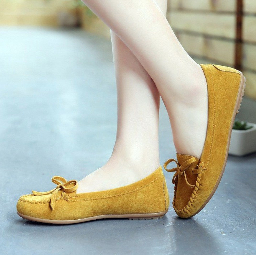 Mocassini scamosciati donna