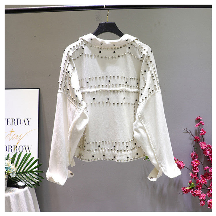 Giacca jeans borchiata Tilde