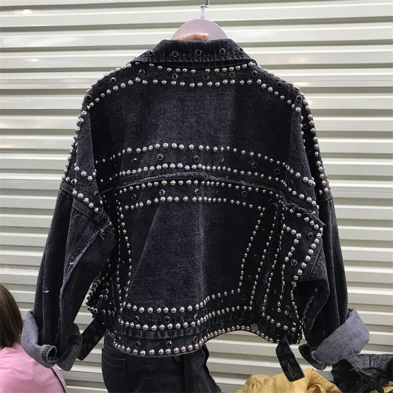 Giacca jeans borchiata Tilde