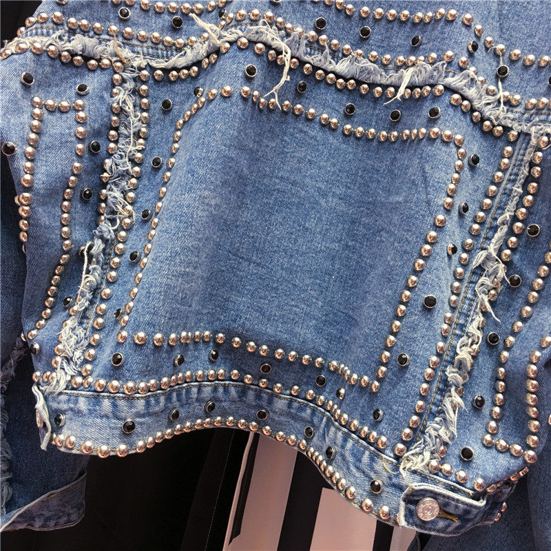 Giacca jeans borchiata Tilde