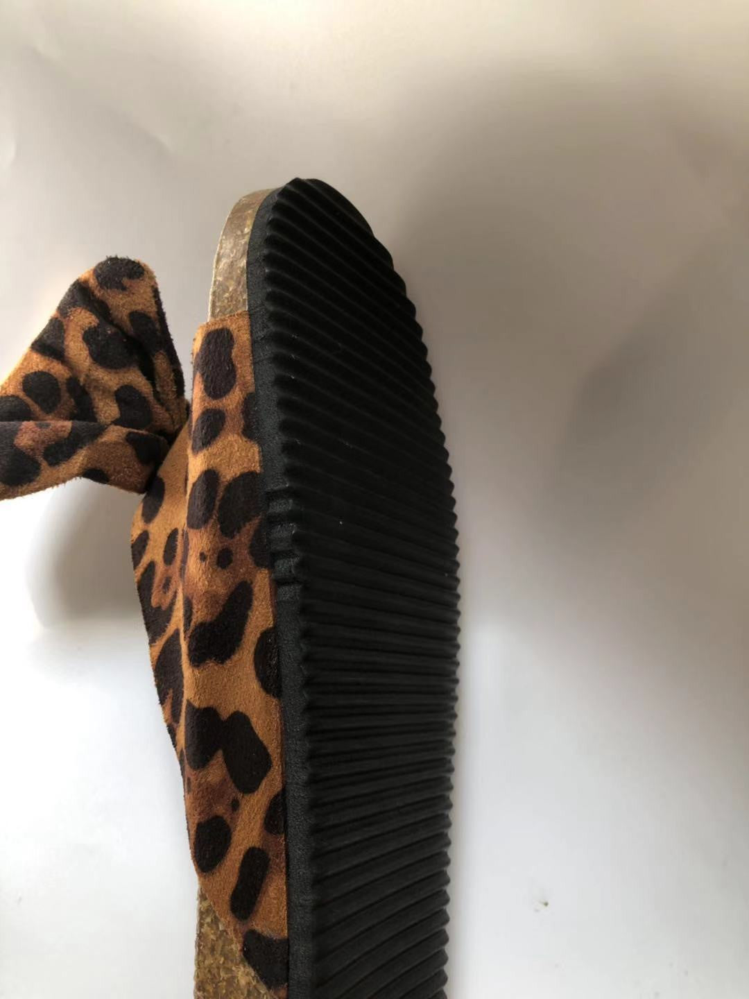 Ciabattine leopard bow