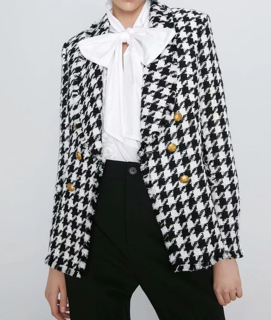 Blazer Pied De Poule