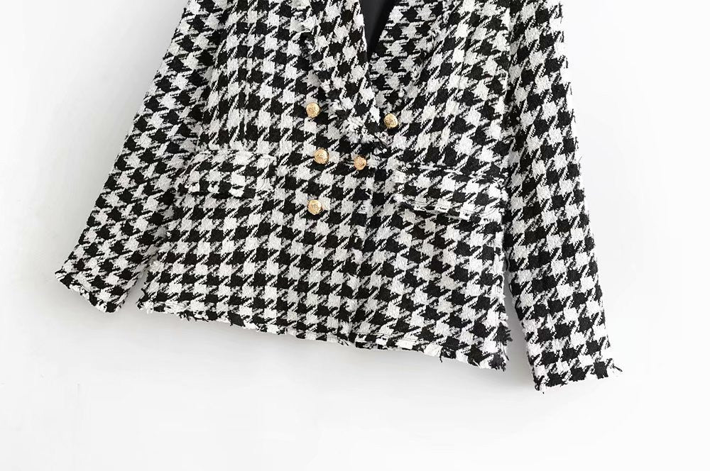 Blazer Pied De Poule