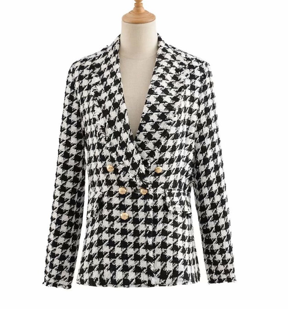 Blazer Pied De Poule