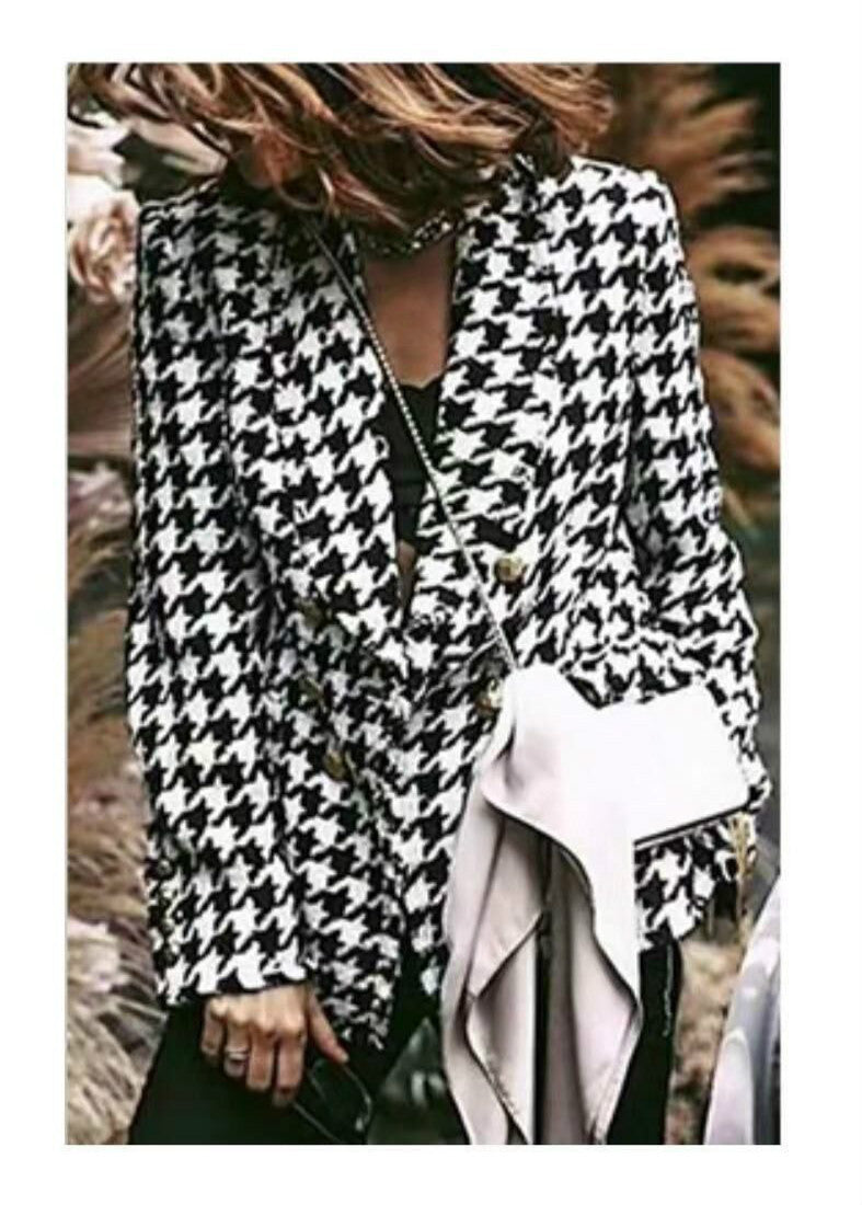 Blazer Pied De Poule