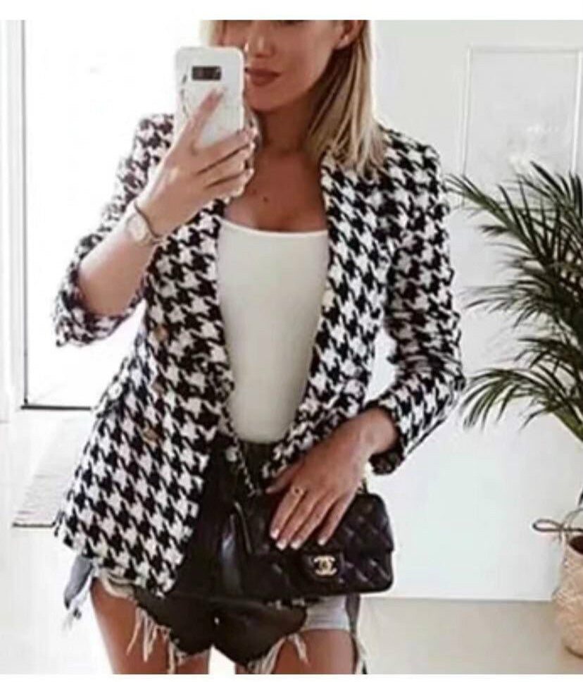 Blazer Pied De Poule