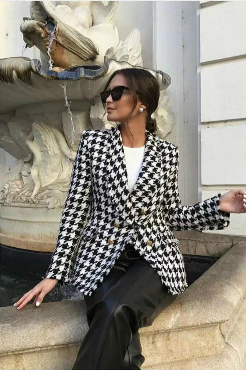 Blazer Pied De Poule