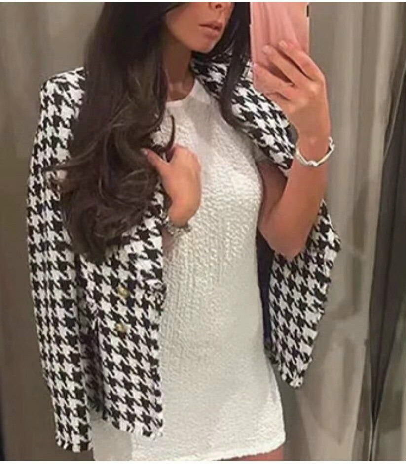 Blazer Pied De Poule