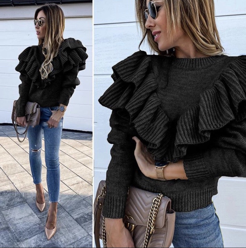 Maglione a balze Drai