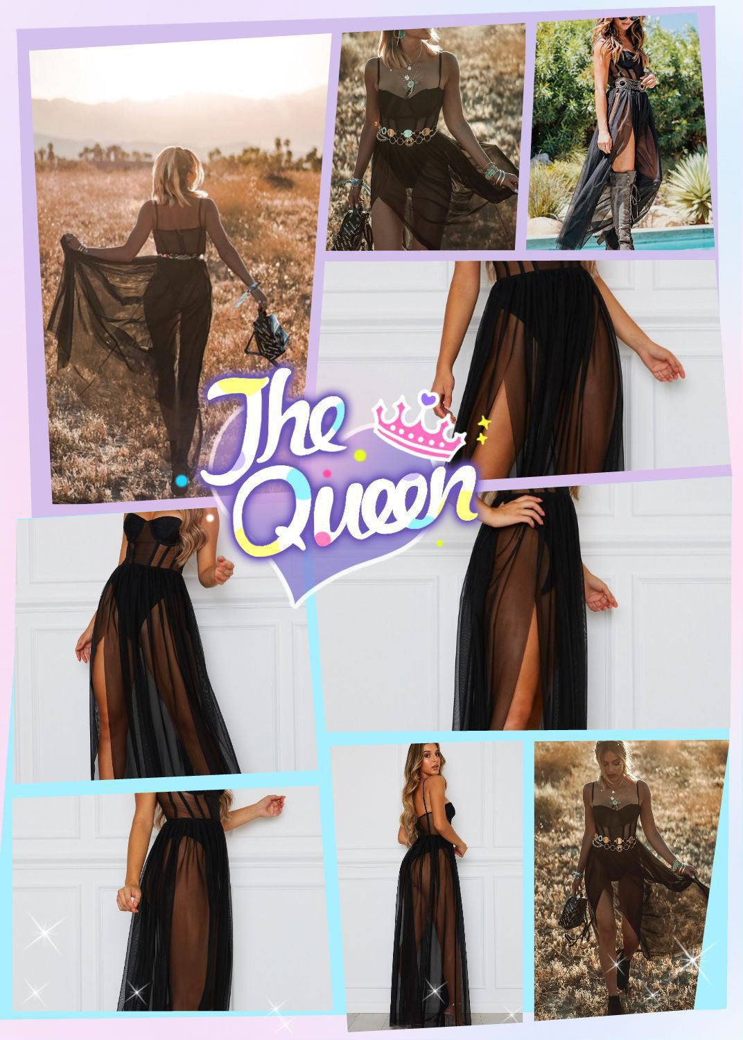 Maxiabito lungo tulle corsets