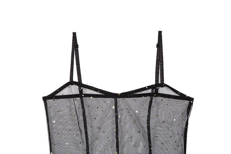 Maxidress tulle constellation