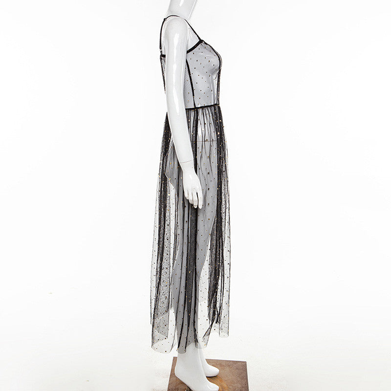 Maxidress tulle constellation