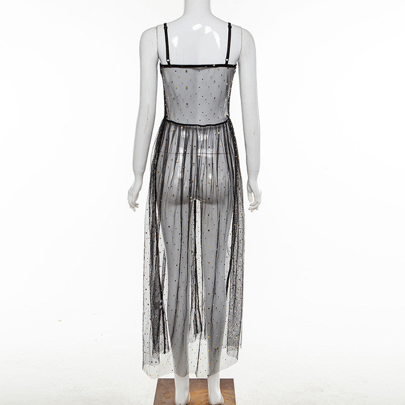 Maxidress tulle constellation