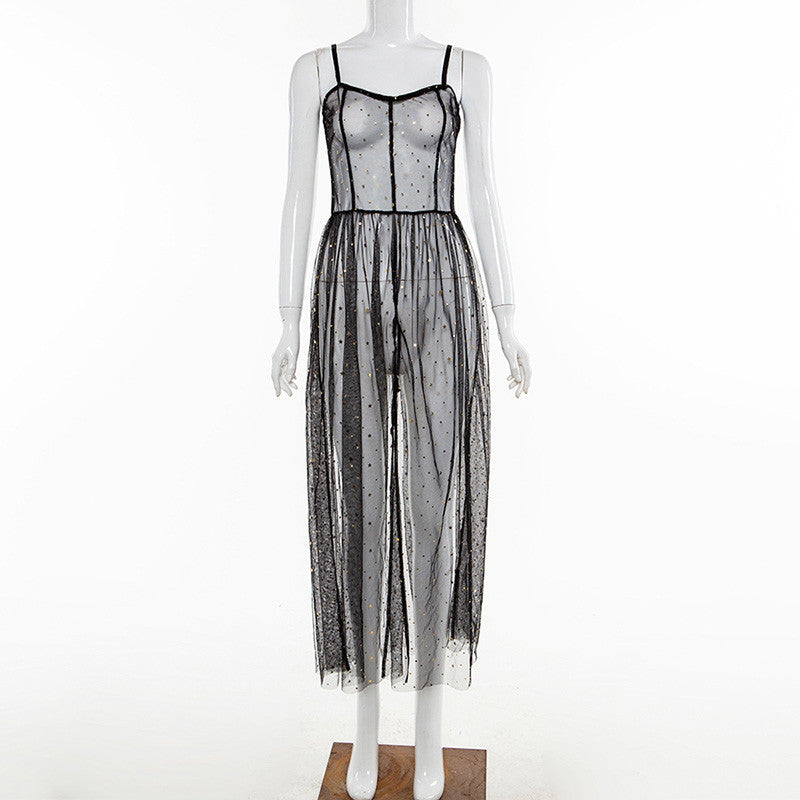 Maxidress tulle constellation