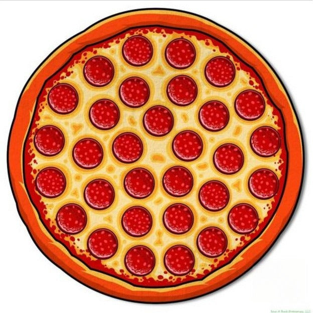 Telo mare Pizza dettaglio stampa pepperoni e formaggio | Dream Shop