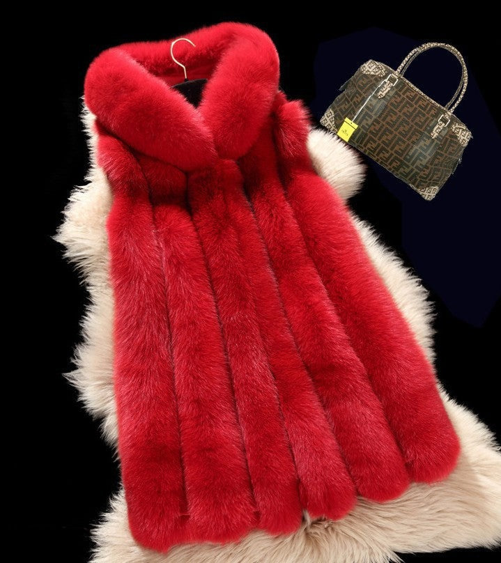 Smanicato ecopelliccia Foxys dettaglio cappuccio — Dream Shop